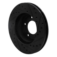 R1 Concepts R1 90-97 Jaguar XJ6 Front Left Drilled & Slotted Black Brake Rotor