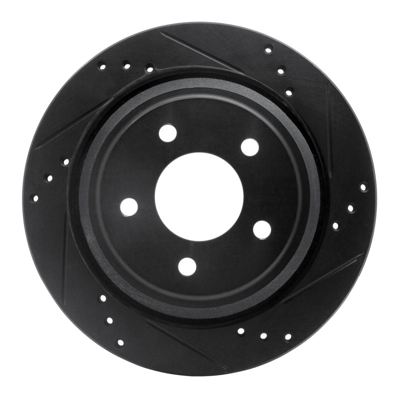 R1 Concepts R1 10-11 Ford Ranger (USA/Canada) Rear Right Drilled & Slotted Black Brake Rotor