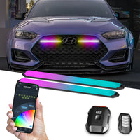 XKGLOW XK Glow 6in XKmax DRL Truck Grill Flexible Light App Cntl Bar 2pc