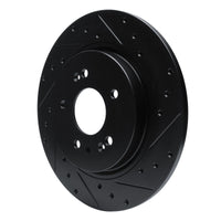 R1 Concepts R1 -25 Hyundai Santa Fe Rear Right Drilled & Slotted Black Brake Rotor