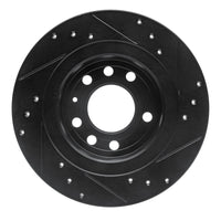 R1 Concepts R1 06-10 Pontiac Solstice Rear Left Drilled & Slotted Black Brake Rotor