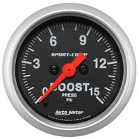 Autometer 2-1/16in 15PSI Boost Digital Stepper Motor Sport-Comp Gauge