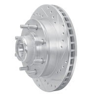 R1 Concepts R1 1988-1996 Chevrolet C3500 Front Right Drilled & Slotted Silver Brake Rotor