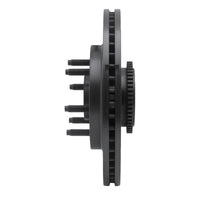R1 Concepts R1 04-08 Ford F-150 RWD Front Left Drilled & Slotted Black Brake Rotor