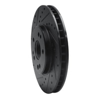 R1 Concepts R1 90-98 Mercedes-Benz 500E Front Left Drilled & Slotted Black Brake Rotor