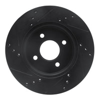 R1 Concepts R1 11-25 Nissan Note (Mexico) Front Right Drilled & Slotted Black Brake Rotor