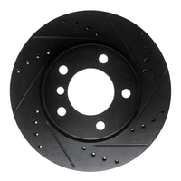 R1 Concepts R1 05-07 BMW 120i (Mexico) Front Right Drilled & Slotted Black Brake Rotor