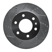 R1 Concepts R1 06-25 American Coach Patriot Front Left Drilled & Slotted Silver Brake Rotor