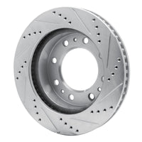 R1 Concepts R1 06-11 Cadillac DTS Front Left Drilled & Slotted Silver Brake Rotor