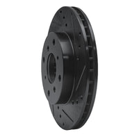 R1 Concepts R1 92-96 Honda Prelude Front Right Drilled & Slotted Black Brake Rotor
