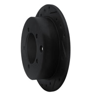 R1 Concepts R1 97-04 Mitsubishi DIAMANTE Rear Left Drilled & Slotted Black Brake Rotor