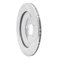 R1 Concepts R1 04-07 Ford Freestar Rear Left Drilled & Slotted Silver Brake Rotor