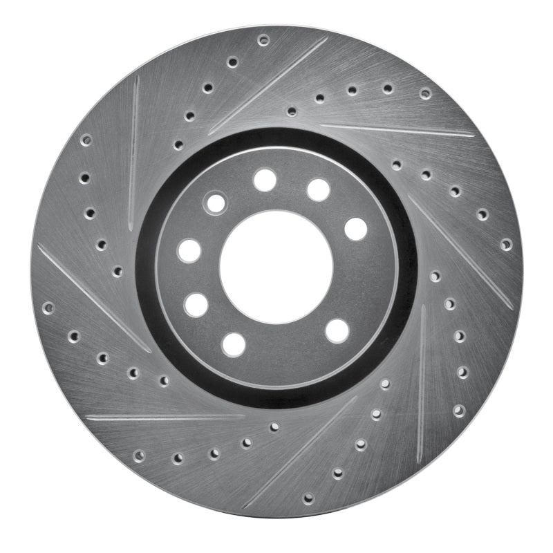 R1 Concepts R1 03-11 Cadillac BLS (Mexico) Front Left Drilled & Slotted Silver Brake Rotor