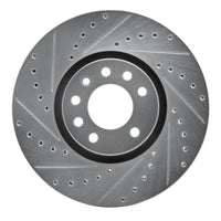 R1 Concepts R1 03-11 Cadillac BLS (Mexico) Front Left Drilled & Slotted Silver Brake Rotor