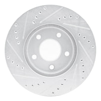 R1 Concepts R1 07-10 Chevrolet COBALT Front Right Drilled & Slotted Silver Brake Rotor