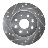 R1 Concepts R1 03-05 Kia Rio Front Left Drilled & Slotted Silver Brake Rotor