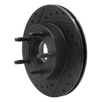 R1 Concepts R1 90-94 Ford Explorer Front Left Drilled & Slotted Black Brake Rotor