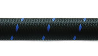 Vibrant -6 AN Two-Tone Black/Blue Nylon Braided Flex Hose (10 foot roll)