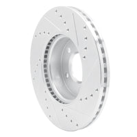 R1 Concepts R1 13-25 Cadillac ATS Front Left Drilled & Slotted Silver Brake Rotor