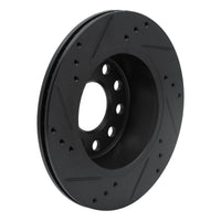 R1 Concepts R1 90-97 Audi S4 Rear Right Drilled & Slotted Black Brake Rotor