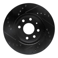 R1 Concepts R1 00-02 Daewoo Nubira Front Right Drilled & Slotted Black Brake Rotor