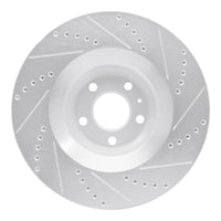 R1 Concepts R1 05-11 Audi A6 Quattro Front Left Drilled & Slotted Silver Brake Rotor