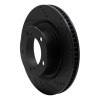 R1 Concepts R1 07-22 Lexus LX570 Front Right Drilled & Slotted Black Brake Rotor