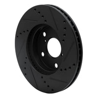 R1 Concepts R1 01-05 Toyota RAV4 Front Left Drilled & Slotted Black Brake Rotor