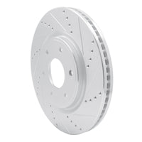 R1 Concepts R1 05-07 Infiniti QX56 Front Right Drilled & Slotted Silver Brake Rotor