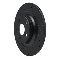 R1 Concepts R1 18-25 Volvo S60 Rear Left Drilled & Slotted Black Brake Rotor