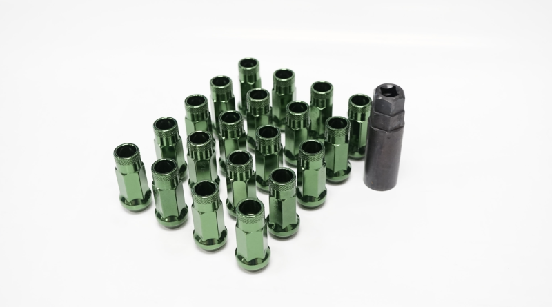 Wheel Mate Muteki SR48 Open End Lug Nuts - Dark Green 12x1.50 48mm