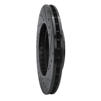 R1 Concepts R1 90-90 Lexus LS400 Front Left Drilled & Slotted Black Brake Rotor