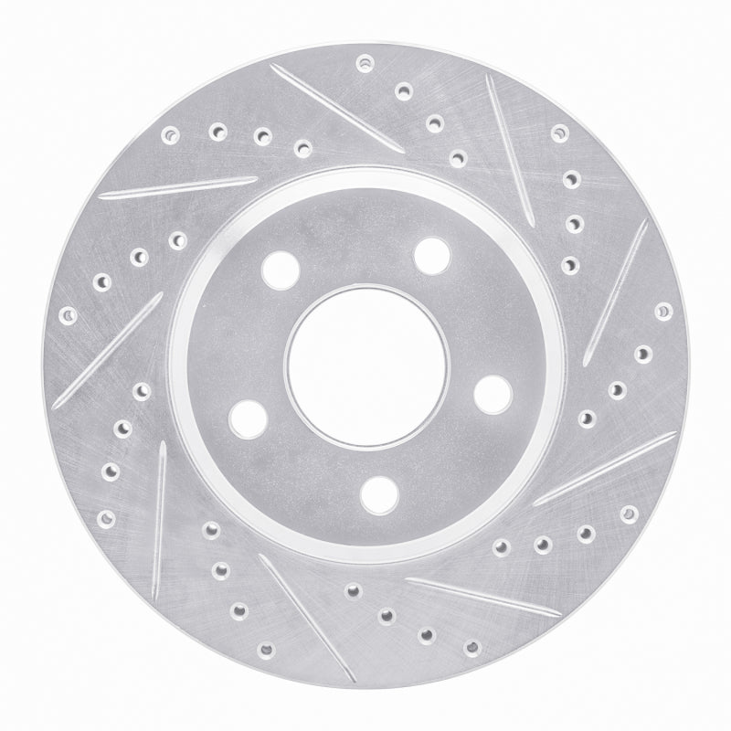 R1 Concepts R1 05-05 Buick Park Avenue Front Right Drilled & Slotted Silver Brake Rotor