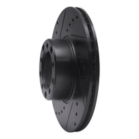 R1 Concepts R1 72-80 Mercedes-Benz 280SE Front Left Drilled & Slotted Black Brake Rotor