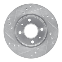 R1 Concepts R1 86-17 Nissan TSURU (Mexico) Front Right Drilled & Slotted Silver Brake Rotor