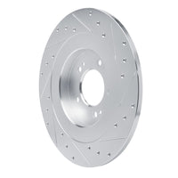R1 Concepts R1 21-25 Hyundai SONATA Rear Left Drilled & Slotted Silver Brake Rotor