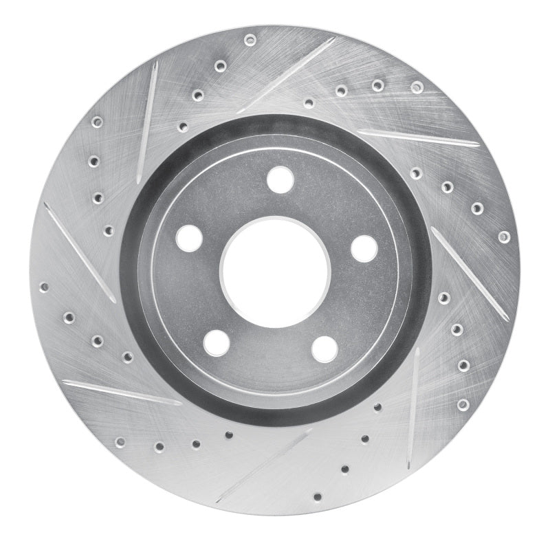 R1 Concepts R1 11-25 Dodge Durango Front Left Drilled & Slotted Silver Brake Rotor