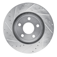 R1 Concepts R1 11-25 Dodge Durango Front Left Drilled & Slotted Silver Brake Rotor
