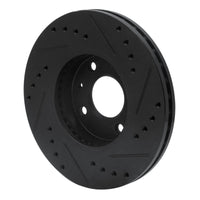 R1 Concepts R1 91-94 Nissan Sentra Front Left Drilled & Slotted Black Brake Rotor