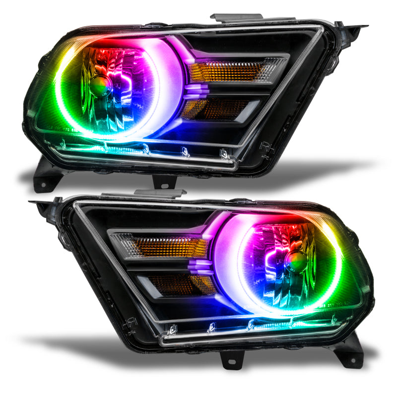 ORACLE Lighting Oracle 10-14 Ford Mustang HL (Non-HID) - ColorSHIFT w/o Controller