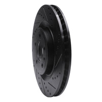 R1 Concepts R1 11-14 Ford Mustang Front Right Drilled & Slotted Black Brake Rotor