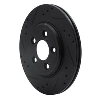 R1 Concepts R1 00-06 Ford Thunderbird Rear Left Drilled & Slotted Black Brake Rotor
