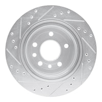 R1 Concepts R1 01-01 Cadillac CATERA Rear Right Drilled & Slotted Silver Brake Rotor