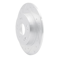 R1 Concepts R1 16-16 Honda CR-Z Rear Left Drilled & Slotted Silver Brake Rotor
