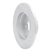 R1 Concepts R1 87-92 BMW 735I Rear Left Drilled & Slotted Silver Brake Rotor