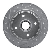 R1 Concepts R1 84-87 Honda Prelude Rear Left Drilled & Slotted Silver Brake Rotor