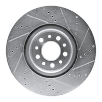 R1 Concepts R1 14-25 Alfa Romeo Tonale Front Left Drilled & Slotted Silver Brake Rotor
