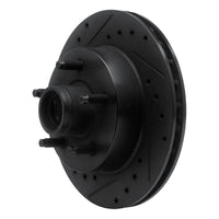 R1 Concepts R1 83-94 Ford Ranger (USA/Canada) Front Left Drilled & Slotted Black Brake Rotor