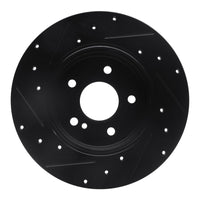 R1 Concepts R1 94-11 Mercedes-Benz CLK350 Rear Right Drilled & Slotted Black Brake Rotor