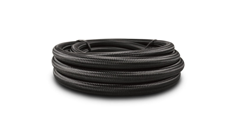 Vibrant -8 AN Black Nylon Braided Flex Hose (150 Foot Roll)